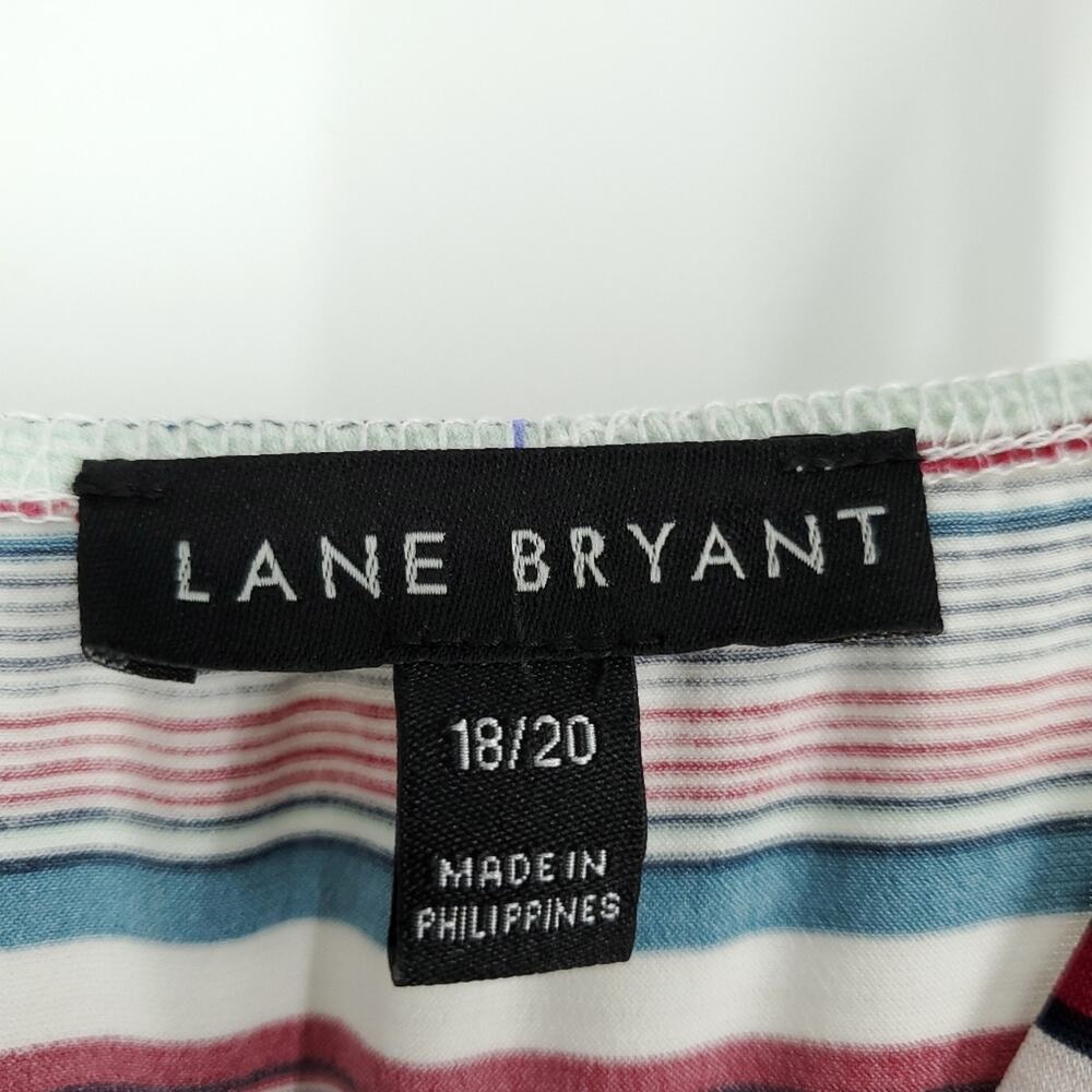 Lane Bryant High Neck Convertible Strap Striped Maxi Dress 18/20 - Picture 11 of 11